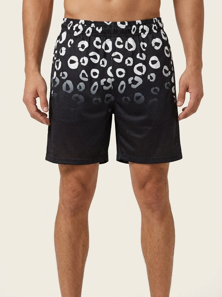 Printed sports shorts, customizable prints and finishes, low minimum order quantity, manufactured by A2Z FoilFashion