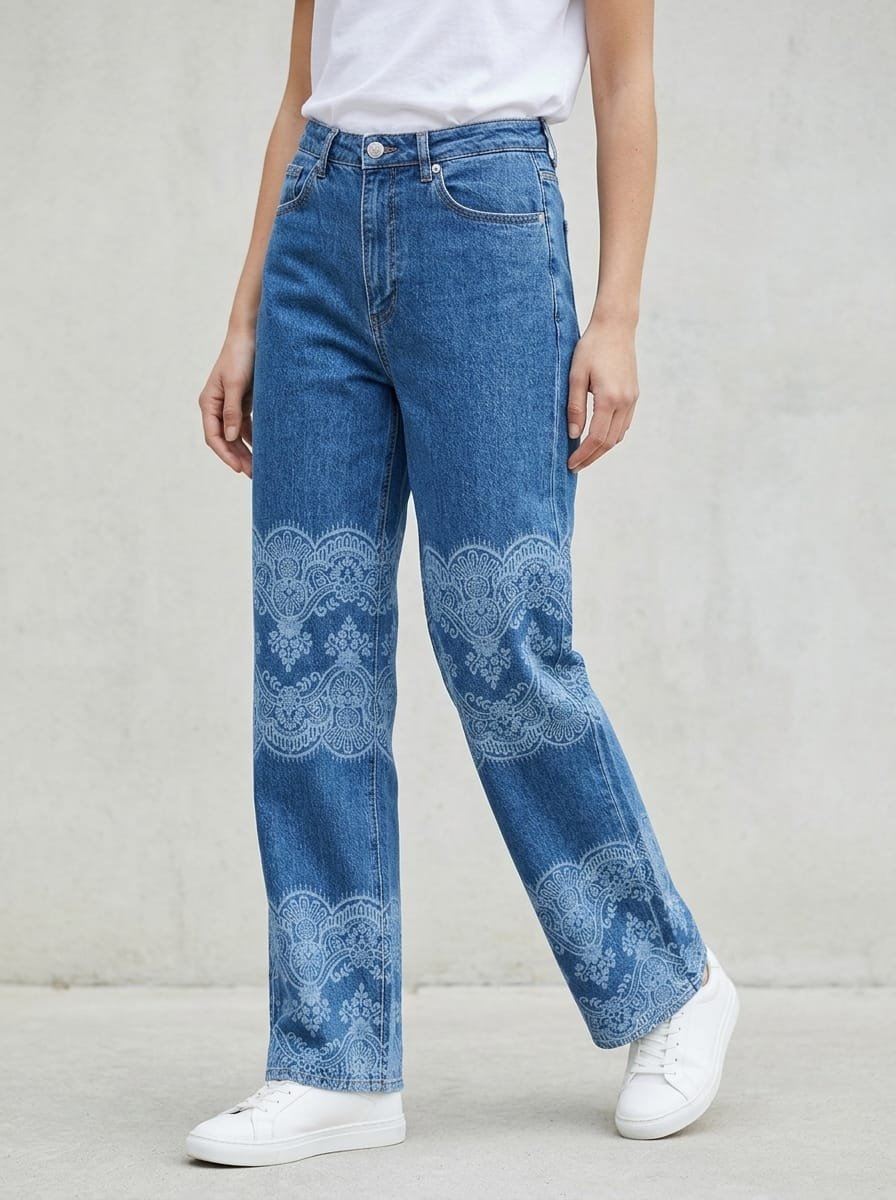 Denim pant, manufactured finished garment