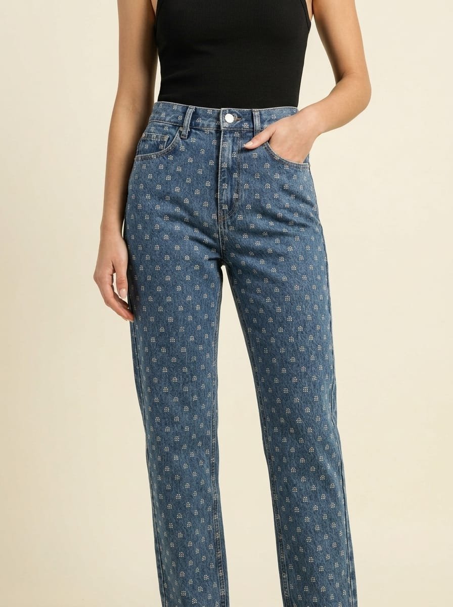 Denim pant, manufactured finished garment