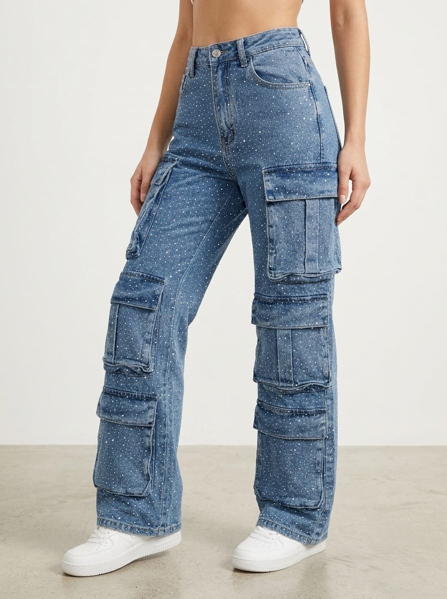 Denim pant, manufactured finished garment